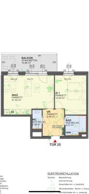 2-Zimmer-Wohnung mieten in Wien – 52 m², € 1.048 – Bild 1 von 11