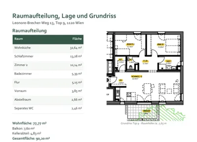 Wohnung mieten in Wien – 77,77 m², € 1.395 – Bild 11 von 12