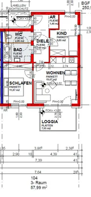 3-Zimmer-Wohnung kaufen in Wels-Land – 57,99 m², € 260.955 – Bild 11 von 11