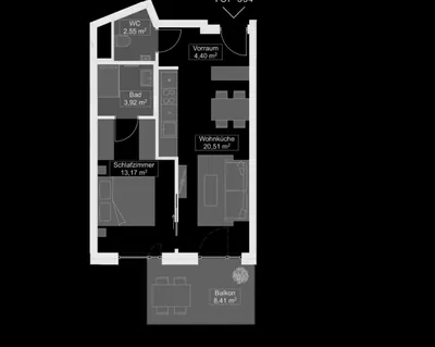 2-Zimmer-Wohnung mieten in Wien – 45 m², € 1.040 – Bild 12 von 12