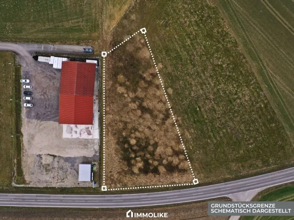 Betriebsbaugrundstück mit 3.044 m² in Niederthalheim - Bauland Betriebsgebiet | Bauplatzbewilligung vorhanden - Ansicht 2