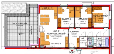 4-Zimmer-Wohnung mieten in Amstetten – 92,57 m², € 1.094 – Bild 2 von 4