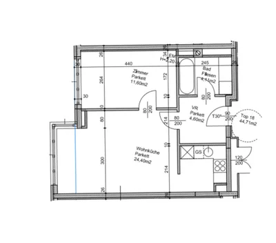 2-Zimmer-Wohnung mieten in Wien – 44,71 m², € 956 – Bild 24 von 24