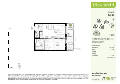 2-Zimmer-Wohnung kaufen in Wien – 45,32 m², € 268.000 – Bild 17 von 17