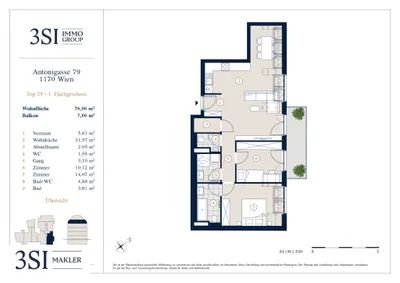 3-Zimmer-Wohnung kaufen in Wien – 76,96 m², € 650.000 – Bild 8 von 8
