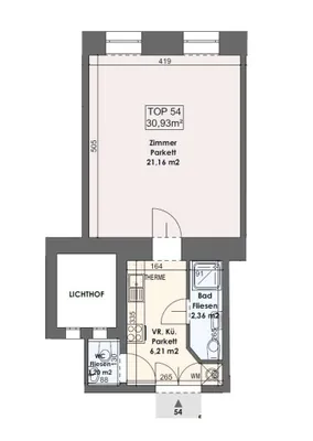 1-Zimmer-Wohnung kaufen in Wien – 30,93 m², € 169.000 – Bild 6 von 6