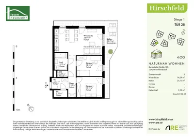 3-Zimmer-Wohnung kaufen in Wien – 74,09 m², € 440.000 – Bild 32 von 32