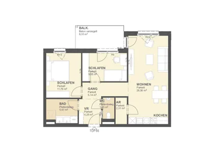 3-Zimmer-Wohnung mieten in Wien – 66,89 m², € 1.230 – Bild 22 von 22