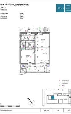 2-Zimmer-Wohnung mieten in Mattersburg – 52,08 m², € 658 – Bild 2 von 2