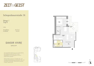 2-Zimmer-Wohnung mieten in Wien – 50,73 m², € 1.599 – Bild 5 von 5