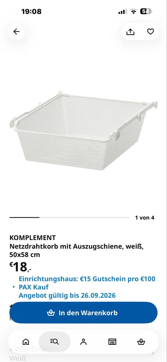 Ikea Komplement Pax Korb, € 9,- (8051 Gösting)