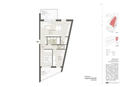 3-Zimmer-Wohnung mieten in Wien – 66,1 m², € 1.325 – Bild 9 von 10