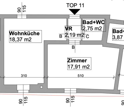 1-Zimmer-Wohnung mieten in Wels-Land – 41,22 m², € 500 – Bild 7 von 7