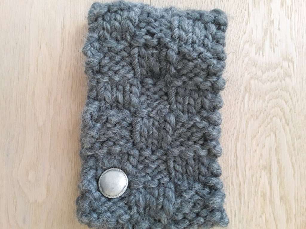 Stirnband aus Alpaka handgestrickt