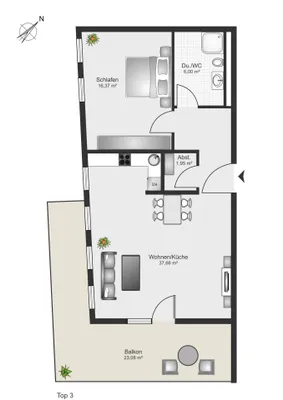 2-Zimmer-Wohnung mieten in Kufstein – 61,98 m², € 1.177 – Bild 8 von 8