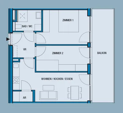 3-Zimmer-Wohnung mieten in Graz – 51,51 m², € 744 – Bild 12 von 12