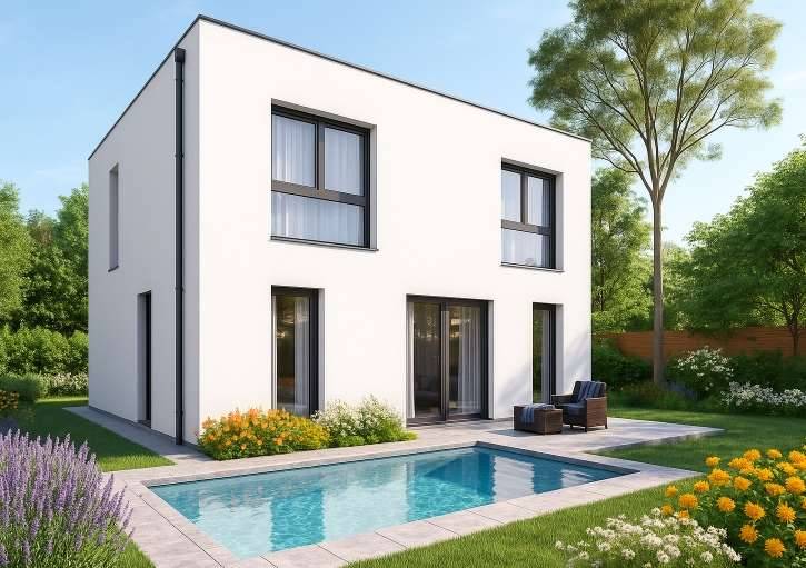 BAUMEISTER-UNIKAT STATT FERTIGHAUS: Aktionshaus DELIA & Grund monatlich schon ab € 2.170,-* – pohled 2