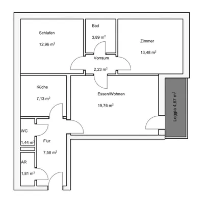 3-Zimmer-Wohnung kaufen in Schärding – 78 m², € 155.000 – Bild 3 von 6