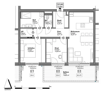 3-Zimmer-Wohnung kaufen in Wels-Land – 73 m², € 354.000 – Bild 4 von 7