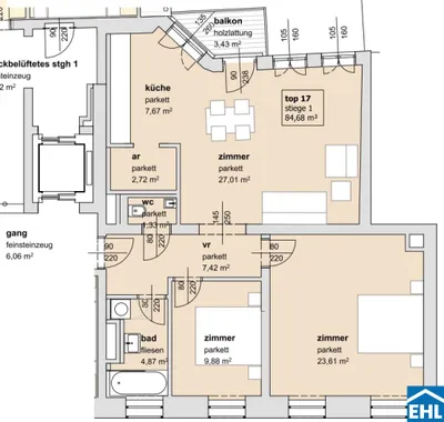 3-Zimmer-Wohnung mieten in Wien – 84,68 m², € 2.340 – Bild 11 von 11