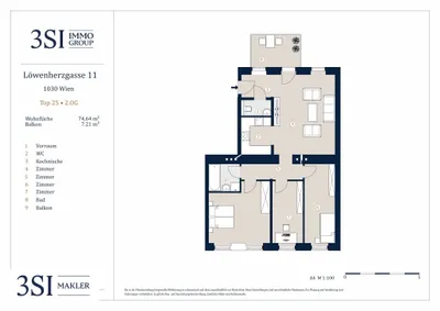4-Zimmer-Wohnung kaufen in Wien – 74,48 m², € 599.000 – Bild 11 von 11
