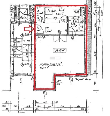 1-Zimmer-Wohnung mieten in Wien – 37 m², € 770 – Bild 2 von 2
