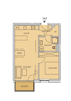 2-Zimmer-Wohnung mieten in Linz – 48,66 m², € 841 – Bild 5 von 5