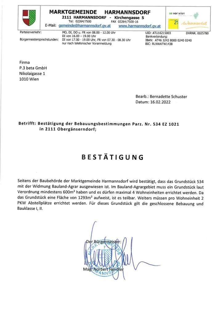 Traumhaftes Baugrundstück in Obergänserndorf - "Provisionsfrei" - Ansicht 3