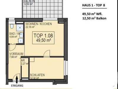 2-Zimmer-Wohnung mieten in Linz Land – 50 m², € 849 – Bild 9 von 9