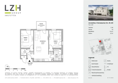 3-Zimmer-Wohnung mieten in Amstetten – 72,5 m², € 1.049 – Bild 9 von 9