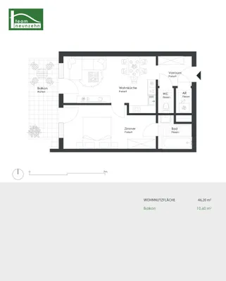2-Zimmer-Wohnung kaufen in Wien – 46 m², € 305.000 – Bild 8 von 8