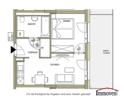 2-Zimmer-Wohnung mieten in Graz – 35 m², € 666 – Bild 15 von 15