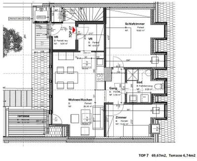 3-Zimmer-Wohnung mieten in Graz – 69,67 m², € 1.195 – Bild 5 von 7