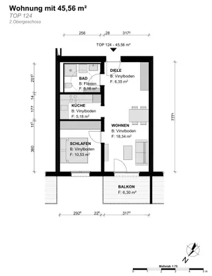 2-Zimmer-Wohnung kaufen in Gmunden – 45,56 m², € 207.298 – Bild 13 von 13