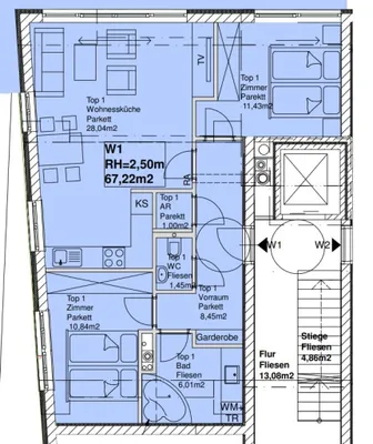3-Zimmer-Wohnung mieten in Wien – 67,22 m², € 2.030 – Bild 23 von 24