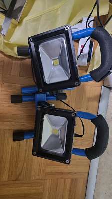 2 x LED-Arbeitsscheinwerfer 12-24 Volt 5 LEDs 1200 Lumen