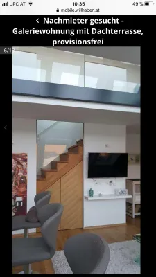1020 Wien, sonnige, 80m²Dachmaisonnette, Terrasse, inkl. Heiz/ Kühl/ Strom, privat