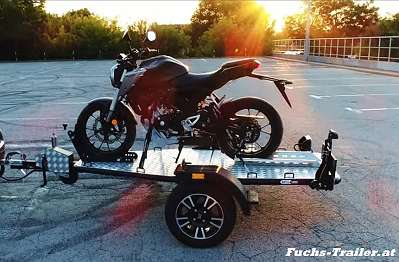 TOP Trailer Motorrad Anhänger absenkbar+klappbar MT-1 Lorries NEU