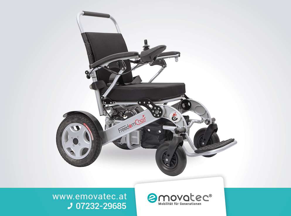 emovatec  ** -5% ** FreedomChair A08L - Modell 2024 - faltbarer  E-Rollstuhl, € 4.104,- (4113 Sankt Martin im Mühlkreis) - willhaben