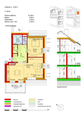 2-Zimmer-Wohnung mieten in Wiener Neustadt Land – 62,11 m², € 643 – Bild 8 von 9