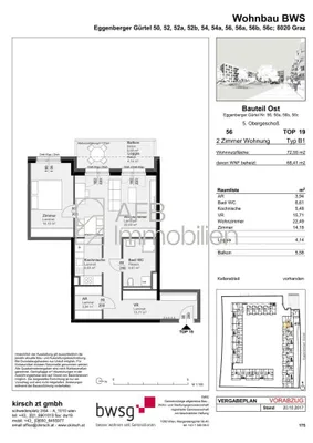 2-Zimmer-Wohnung mieten in Graz – 68,41 m², € 841 – Bild 14 von 14