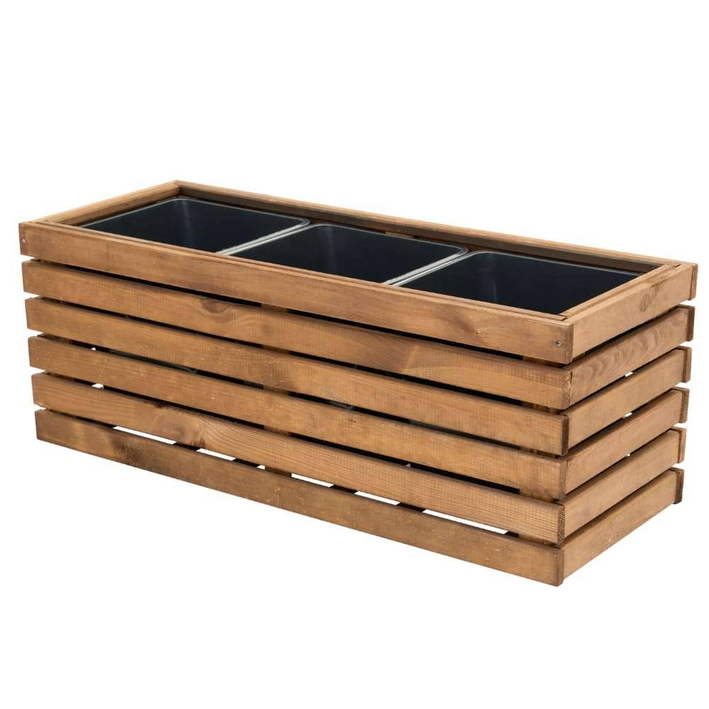 Blumenkasten "Margarete" mit Kunststoffeinsatz, imprgniert - 81cm x 31cm x  30cm / Blumentopf / Blumentrog / Blumenkiste / Pflanzkbel / Pflanzkasten,   79,- (1030 Wien) - willhaben
