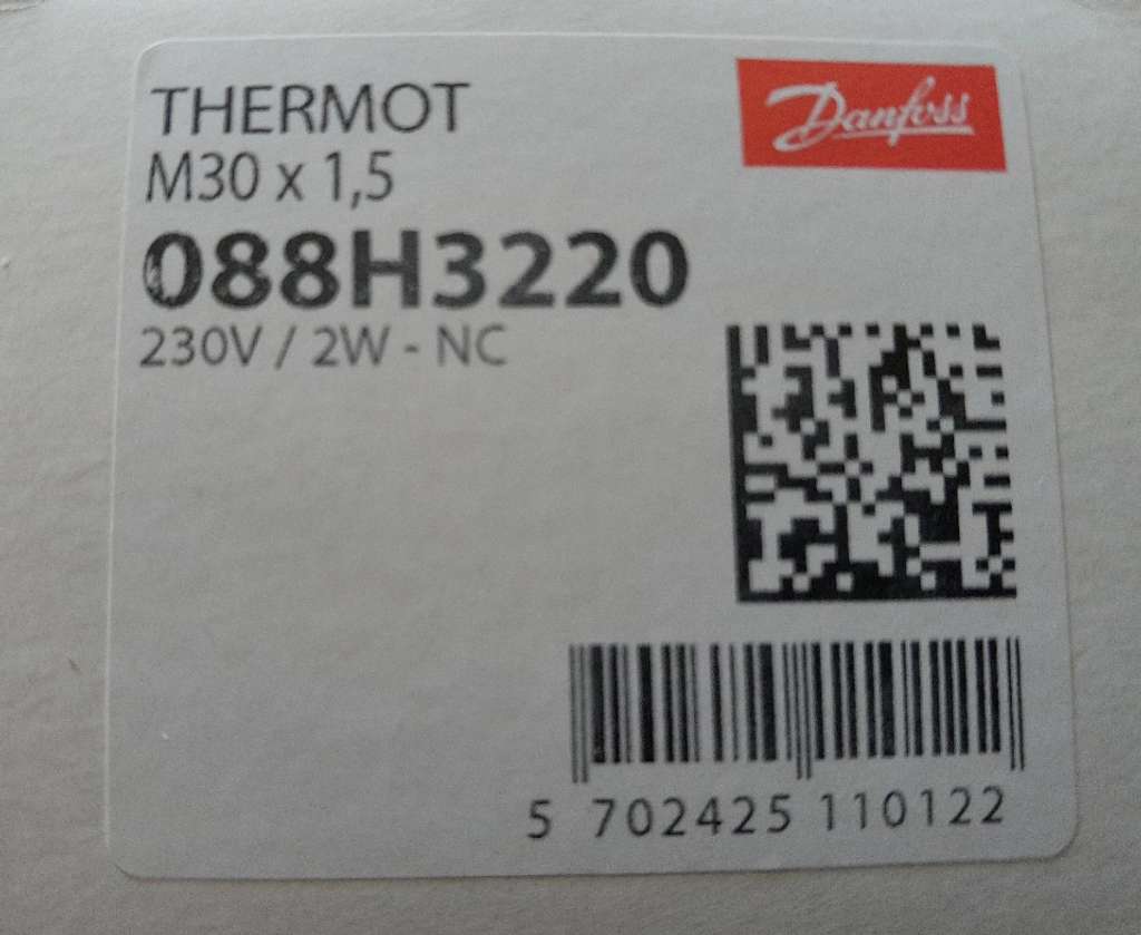 Danfoss thermischer Stellantrieb Thermot 230 Volt 088H3220