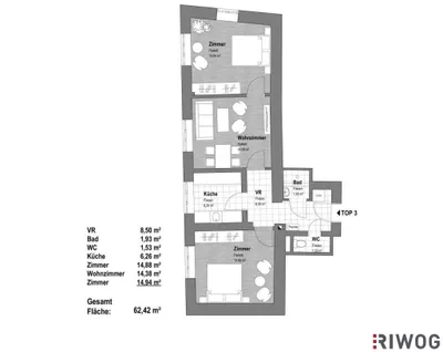 3-Zimmer-Wohnung kaufen in Wien – 62,42 m², € 289.000 – Bild 9 von 9