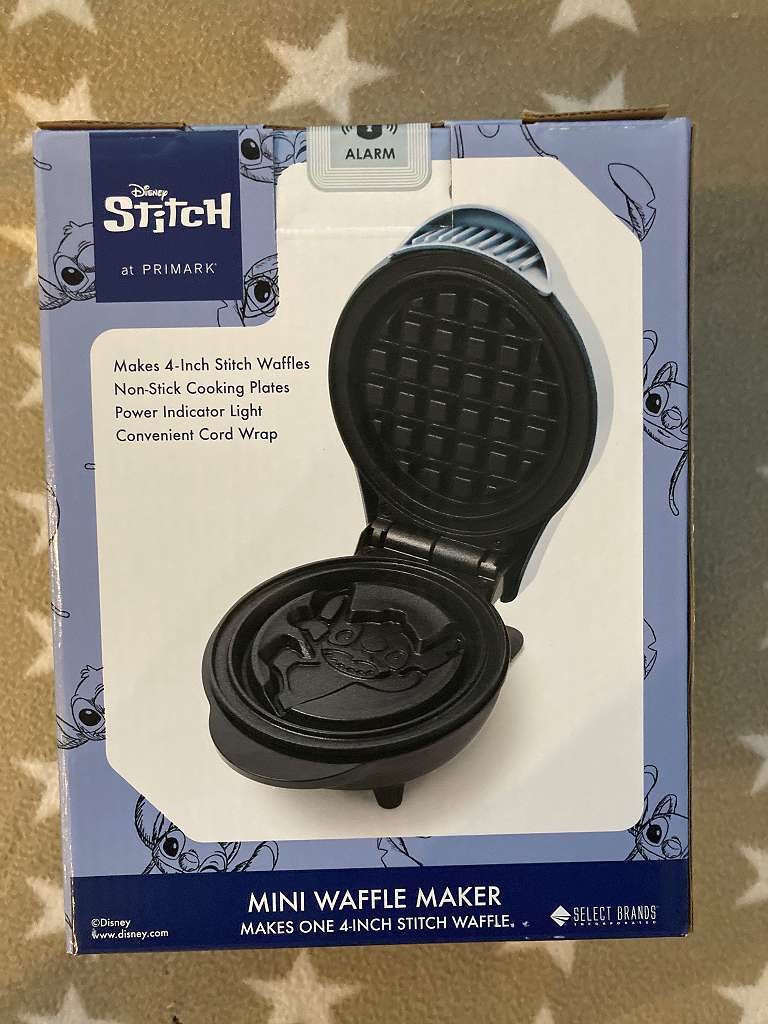 Primark Disney Stitch Mini Waffle Maker 4 Inch Stitch Waffle