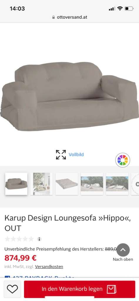 Karup Design Sofa Wien) (1200 - € Beige, 400,- willhaben