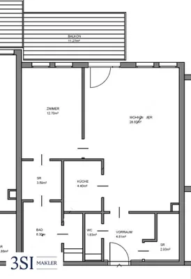 2-Zimmer-Wohnung kaufen in Wien – 65,53 m², € 360.000 – Bild 4 von 4