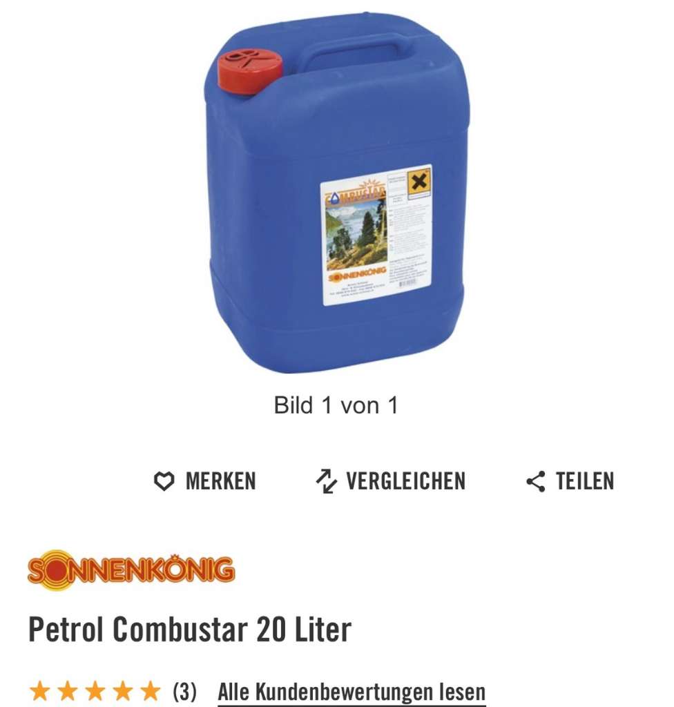 Petrol Combustar Sonnenkönig 20 Liter
