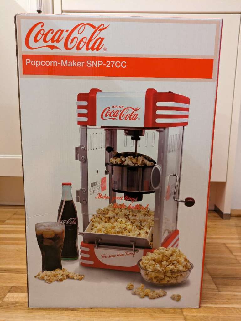 (1160 willhaben Wien) NEU, - Cola Popcorn-Maschine € 70,- Coca SNP-27CC