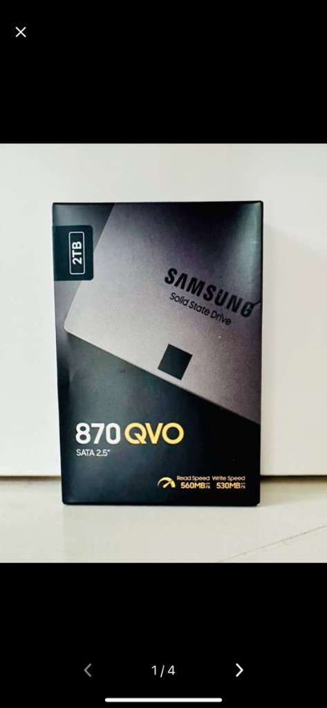 NEU- 2 TB Samsung SSD 870 QVO SATA III 2,5 Zoll 560 MB/ s Lesen